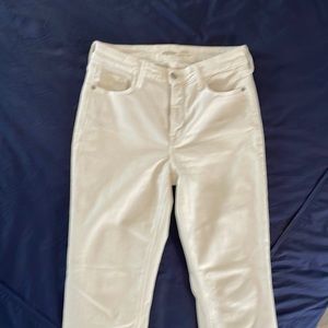 Old Navy High-Waisted Rockstar Super Skinny White Jeans